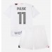 AC Milan Christian Pulisic #11 Replika Babykläder Borta matchkläder barn 2023-24 Korta ärmar (+ Korta byxor)